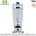 600ml personalizou a garrafa plástica do abanador da proteína do Vortex, garrafa elétrica plástica livre do abanador da proteína de BPA (HDP-0729)